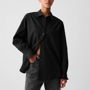 GAP Black Button-Down Shirt
